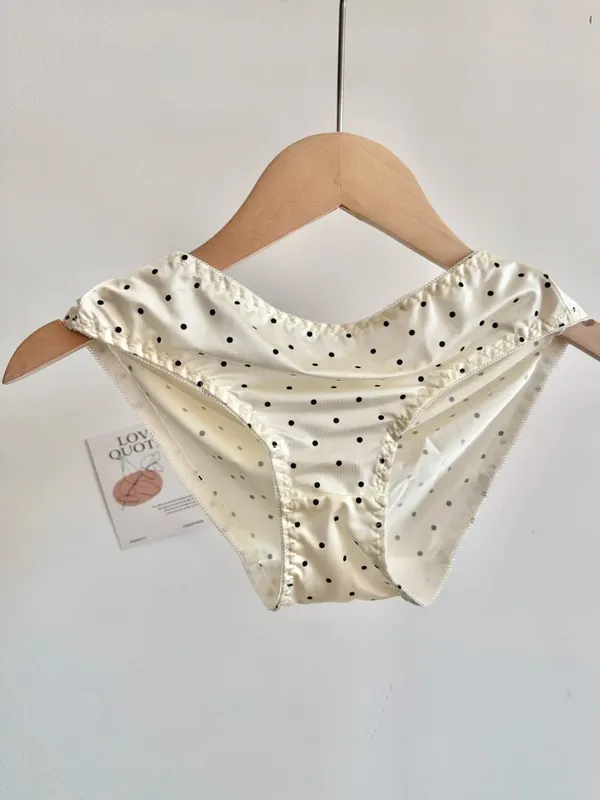 Women Sexy French Lace Push Up Bra Set Polka Dot Small Cup Shaping Sweet Lingerie Breathable Underwear Daily Dating Nightwear