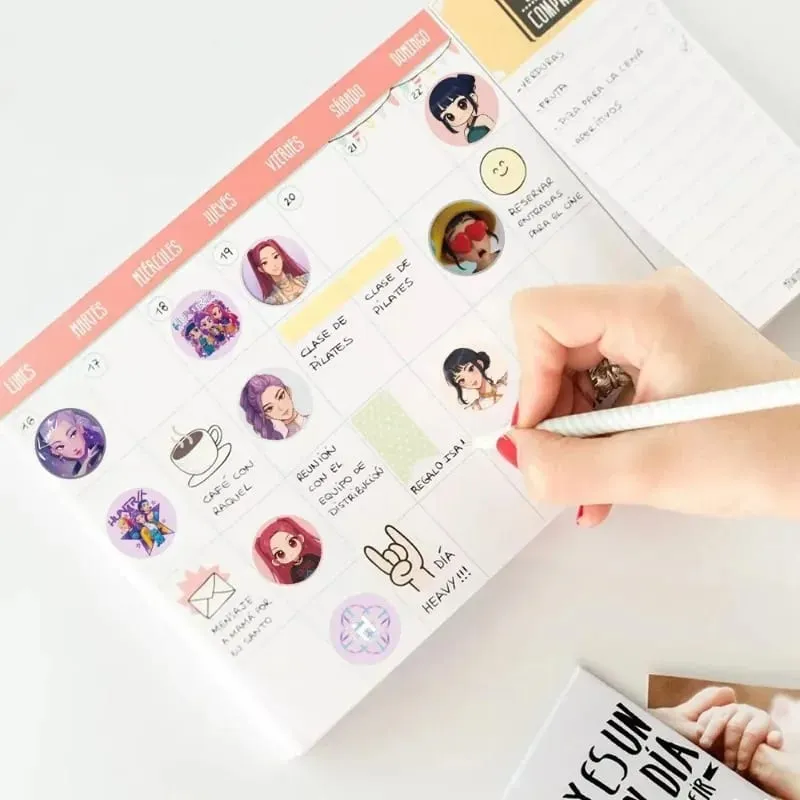 NEW 500pcsRoll Popular Anime KPop Stickers Tiger Theme DIY Waterproof Decals for Scrapbook Phone Luggage Skateboard Laptop Decor