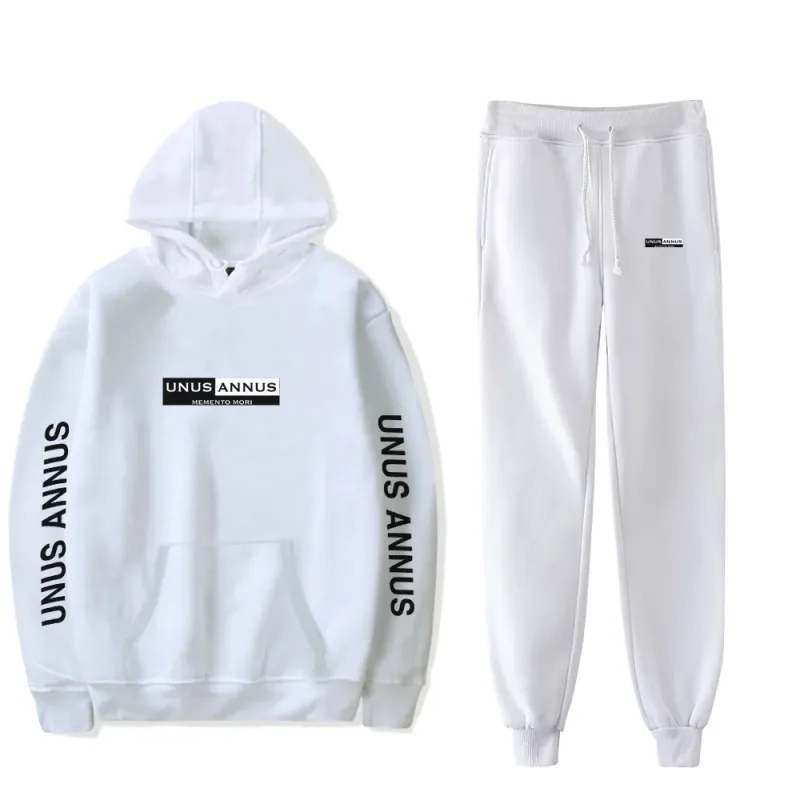 Popular Comfortable Unus Annus Print Sweatshirt Sweatpants Suit Hoodies+ Trousers Suit Boys/Girls 2 Piece Set Clothes