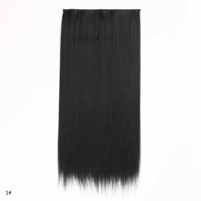 Synthetic 24 Inch Long Straight Clip in Hair Extension Seamless Natural Looking Easy Install Women’s Hairpieces for Daily Wear