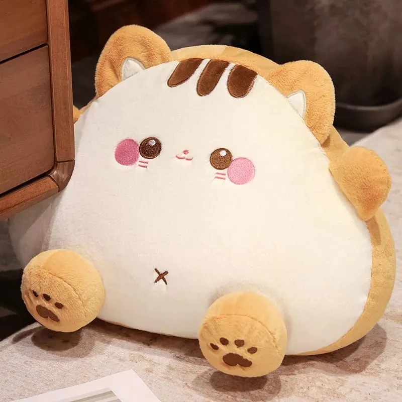 20cm Rice Ball Cat Plush Pillow Cute Onigiri Kitten Stuffed Cushion Soft Fluffy Throw Pillow Sofa Bedroom Decor Gift