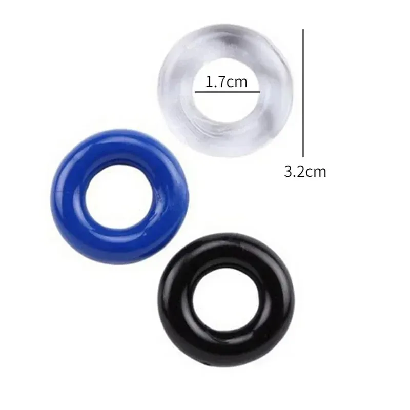 3 pièces extensible rester dur perlé anneau de coq retarder l'éjaculation formateur scrotal liaison balle civière Silicone Cockring hommes jouets sexuels