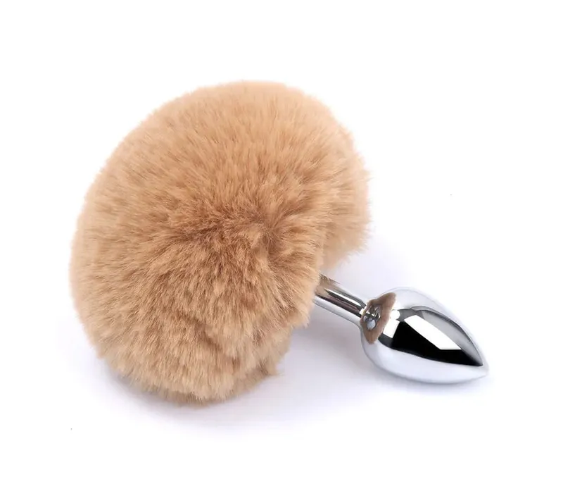 Metal Plush Rabbit Tail Anal Plug Butt Plug Prostate Massager Rabbit Ear BDSM Cosplay Erotic Sex Toys for Women Adults Sex Game