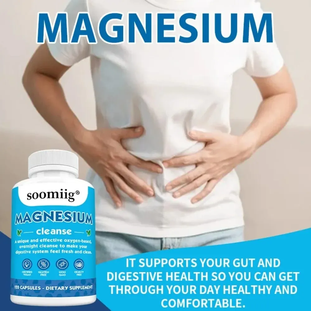 Magnesium Colon Cleanse Detox Occasional Constipation Relief Natural Ingredients Beneficial for Digestion and Gut Health