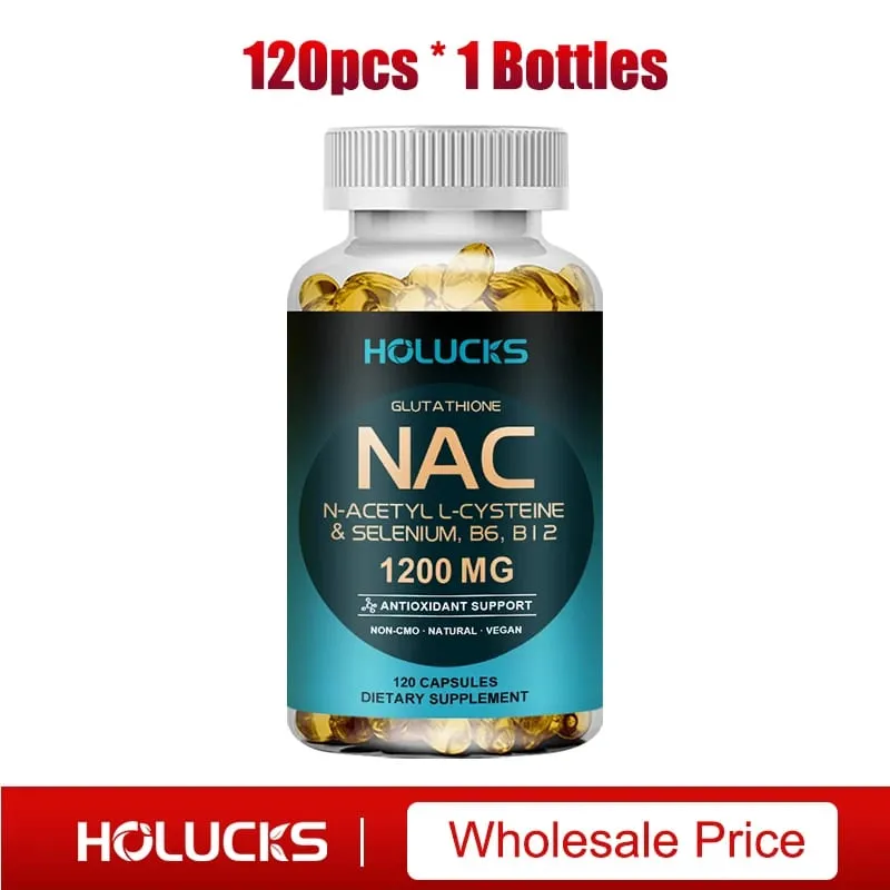 NAC Glutathione Food Supplement Detox & Antioxidant Anti-Aging for Liver Health Immune Support Skin Care Hair Nails