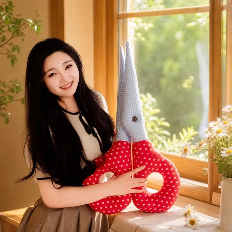 Scissors Plush Pillow Cos Gwen Cute Creative Simulation Cloth Scissors Stuffed Toy Soft Cushion Funny Stress Relief Gift