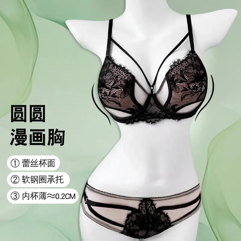 1. BANERDANNI Sexy Pure Desire Bra Set Big Bust Minimizer Push Up Side Support Anti Sagging Anti‑widening Lingerie Hot Sale Best