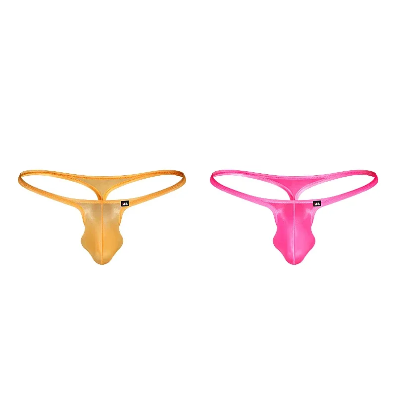Men's Underwear Japanese Style Ultra-Thin Ice Silk Thong Low Waist Elastic Comfortable T-Back