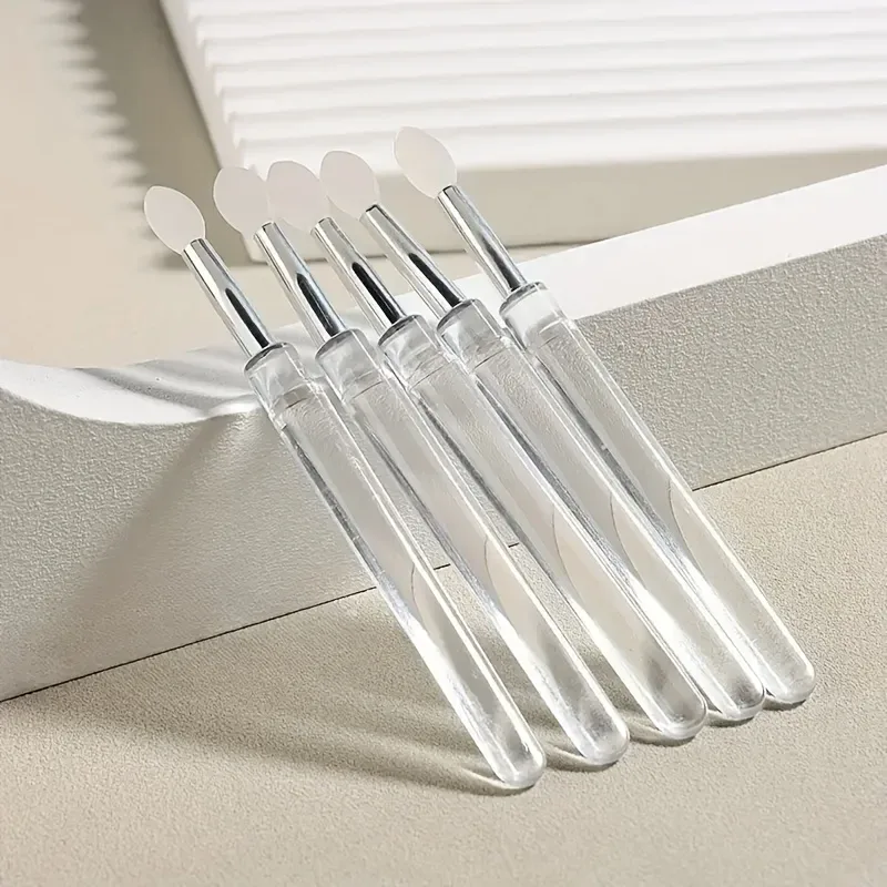 5 cọ vẽ móng tay bằng silicon có thể tái sử dụng với hiệu ứng gương - dụng cụ trang điểm & sơn móng tay hai đầu