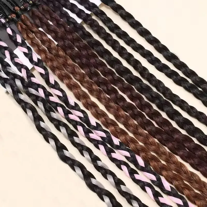1pcs Synthetic Braid Wig With Strong BB Clip Lightweight Box Braid Ponytail Hair Piece for Women for Party Daily — image 6