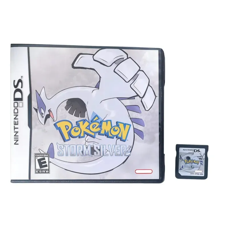 Anime Pokemon Series NDS Game Cartridge Video Game Console Moemon Silver Yellow KAIZO MoonBlack2 Hobby Collection Gifts Toys