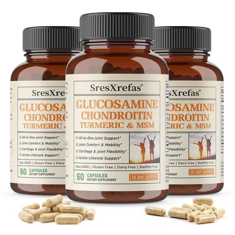 Glucosamine Chondroitin Extra Strength Capsules Joint Support Antioxidant Immune Support Supplement for Adults