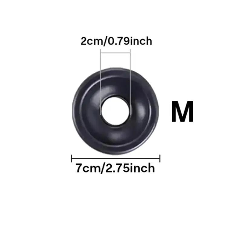 【S】Black Penis Enlargement Ring Sleeve Male Sex Toy Accessory Compatible with Vacuum Pump And Extender for Enhanced Performance