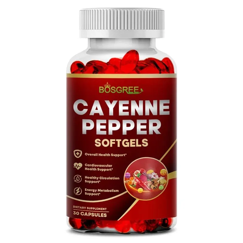 Cayenne Pepper Capsules-Supports Cardiovascular Health Improves Digestion & Blood Circulation Vitamins D3 K2 Herbal Supplement