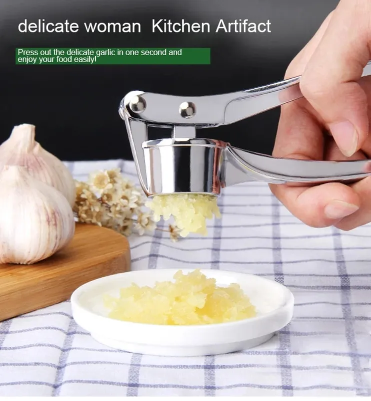 Home Garlic Press Crusher Kitchen Cooking Vegetables Ginger Squeezer Masher Handheld Ginger Mincer Tools Kitchen Accessories