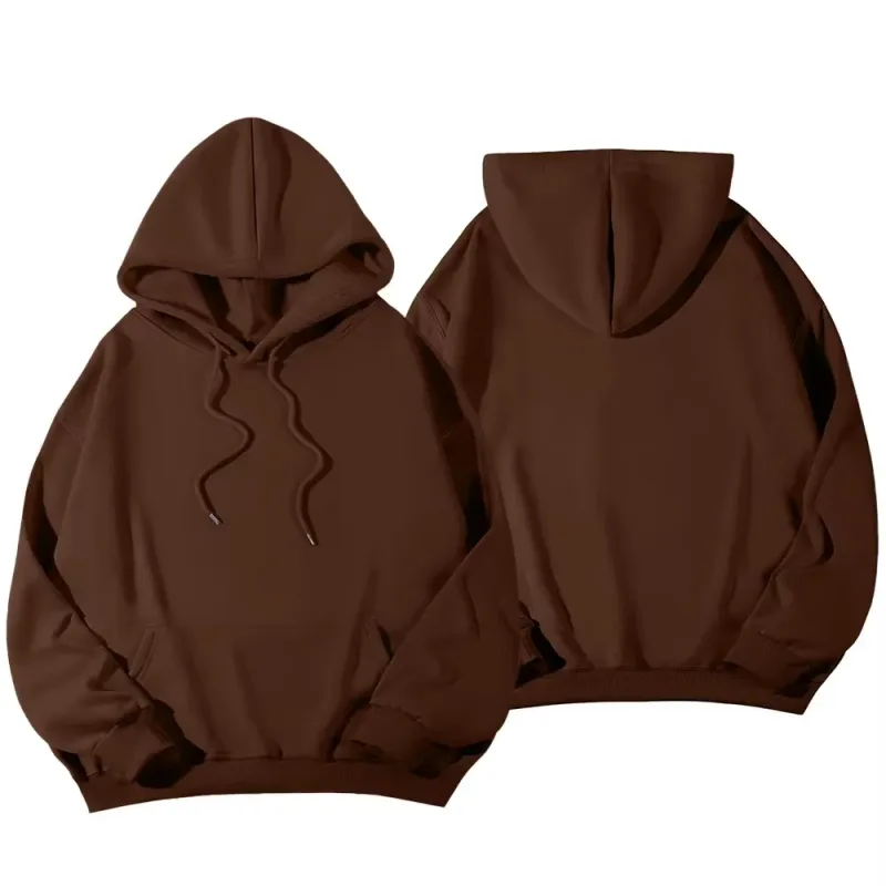 Women candy colored dopamine sweatshirt in spring and autumn colors, oversized shoulder long sleeved pullover hooded sweatshirt — image 22