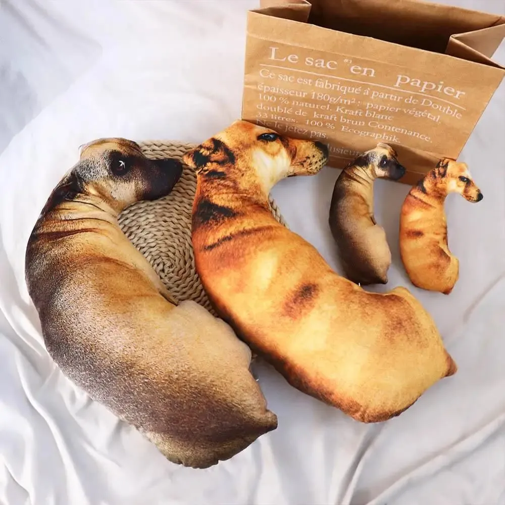 Aranyos 3D élethű állati dobópárna, puha, kreatív kutyapárna párna otthon