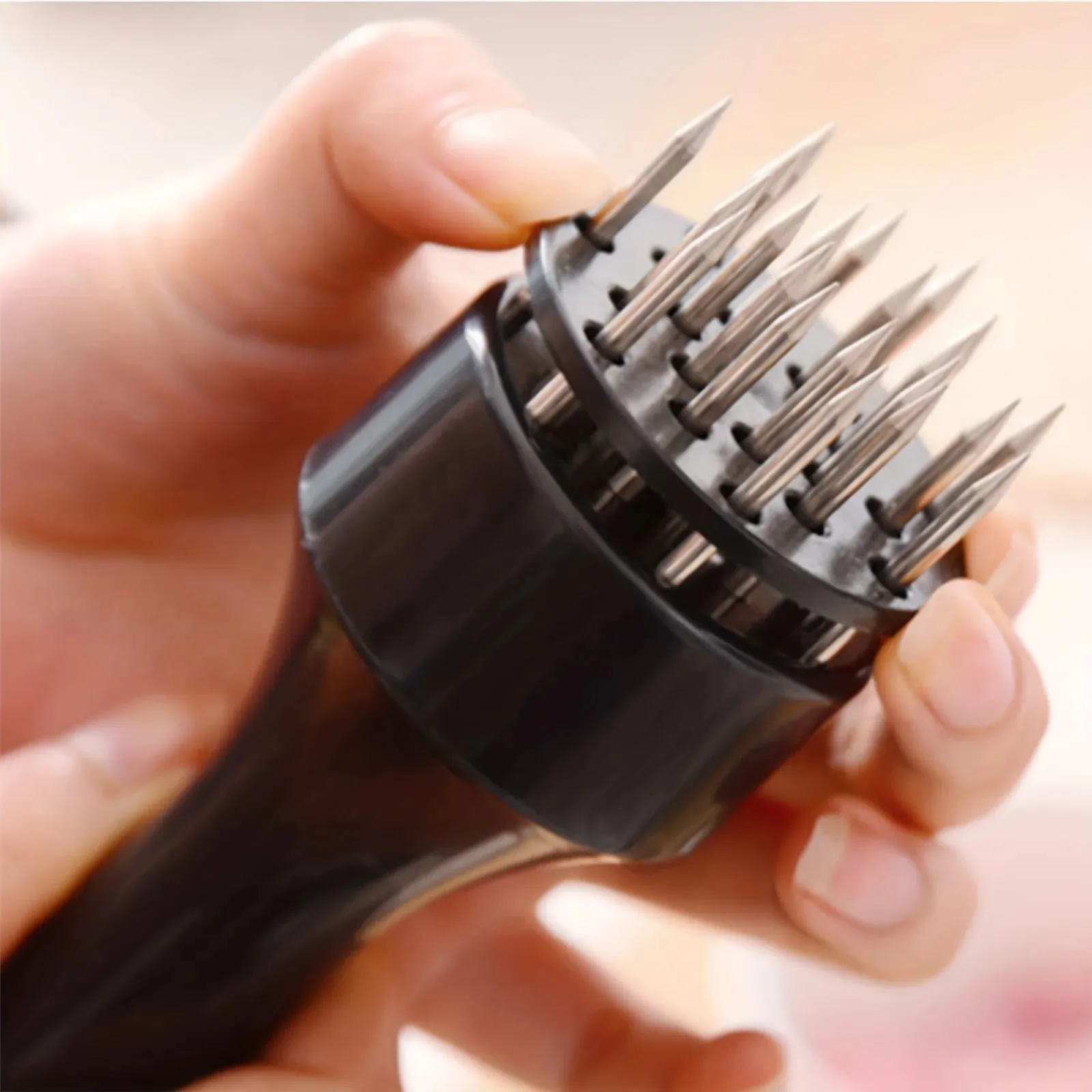 1ks Nerezová ocel Steak Tenderizer na maso Kladivo Uvolněná jehla na maso Domácí děrování Denní lámačka šlach Jehla na vkládání masa — image 5