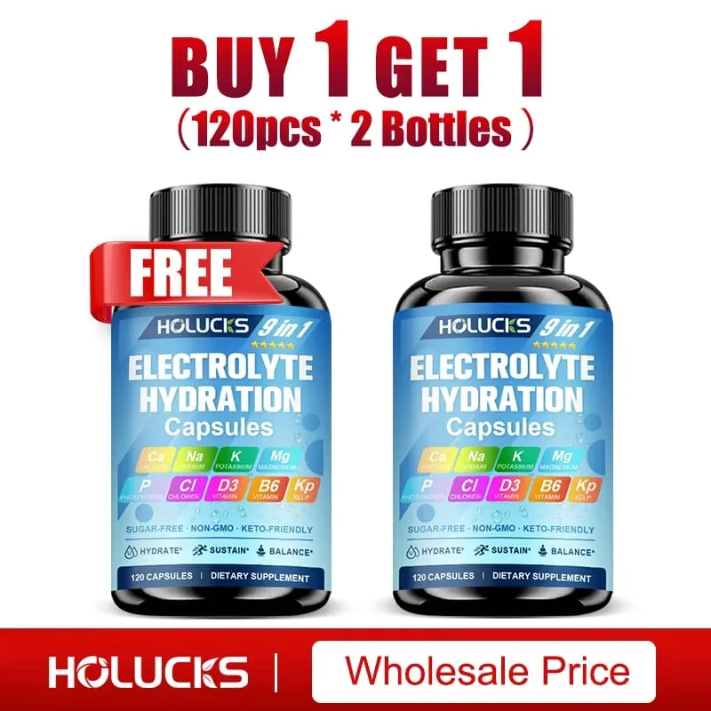 Electrolyte Hydration Capsules Workout Recovery & Muscle Support Energy Production for Fluid Balance