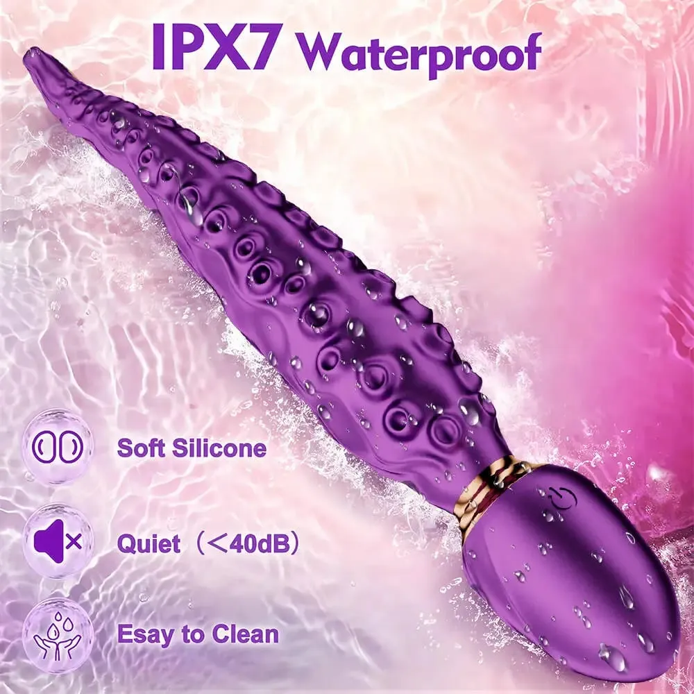 Octopus Tentacle Anal Vibrator Female G-Spot Clit Vagina Stimulation 360° Rotation Silicone Dildo Masturbation Sex Toys Women
