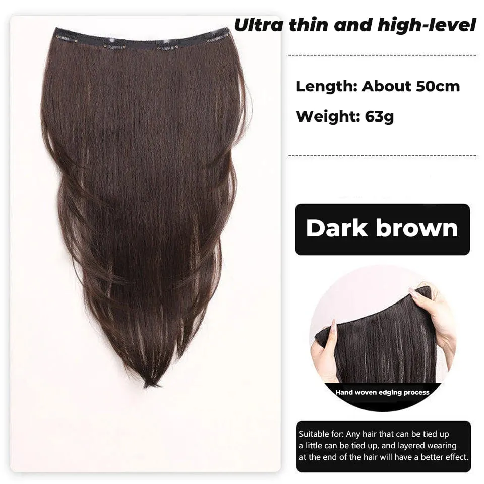 Synthetic Wig One-piece Straight Wig Layered Extension Wig Korean Fluffy Hair Piece Extension Wig For Women Christmas New Year — image 13