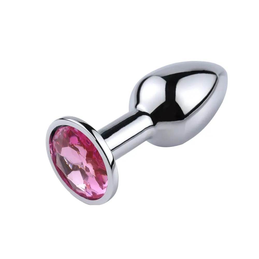 Luxury Metal Anal Plug Set Jewel Butt Trainer Kit Adult Toys for Men Women Couples Beginners Sex Gifts Large Medium Small Pink — image 6