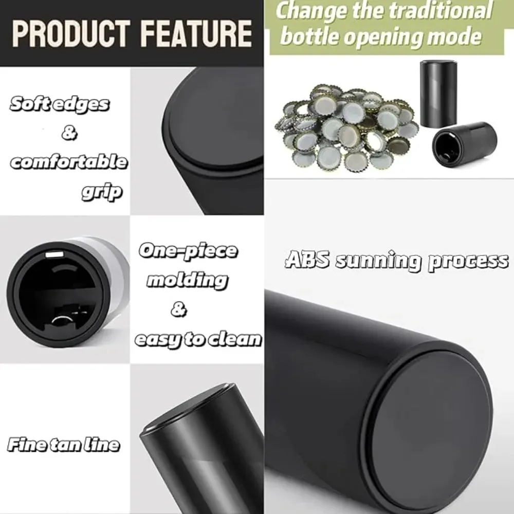 1-4Pcs Beer Bottle Opener Push Down Bottle Small Portable Opener Automatic Beer Opener for Home Party Bars Picnic Camping Hiking — image 3