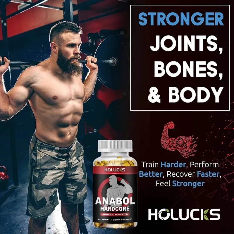Premium Anabol Muscle Capsules Support Muscle Function Stamina Strength & Steady Body Condition for Regular Athletes