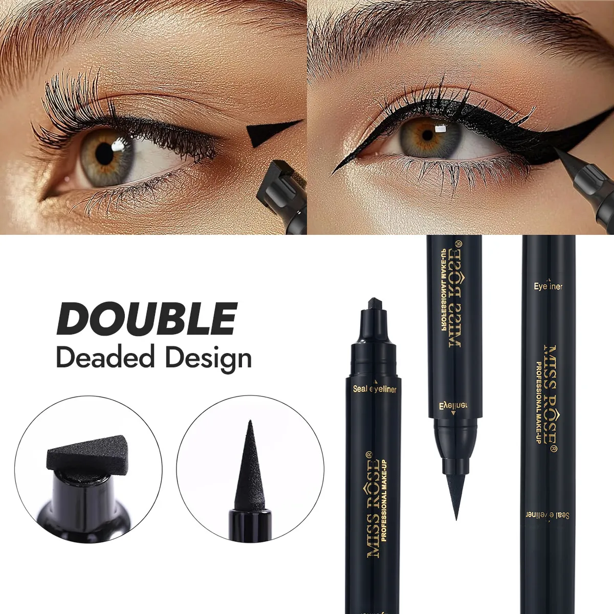 Black Eyeliner Liquid Long Lasting Eyeliner Pen Rich Delicate Color Smooth Application Daily Eye Makeup Cosmetic Pen