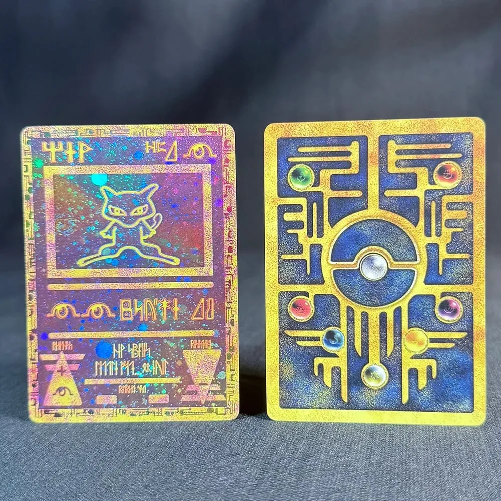 Proxy Card Mew Collection Card Ancient Times Double-Sided Color Mew Classic Limited Anime PKM Cards Gift Toys