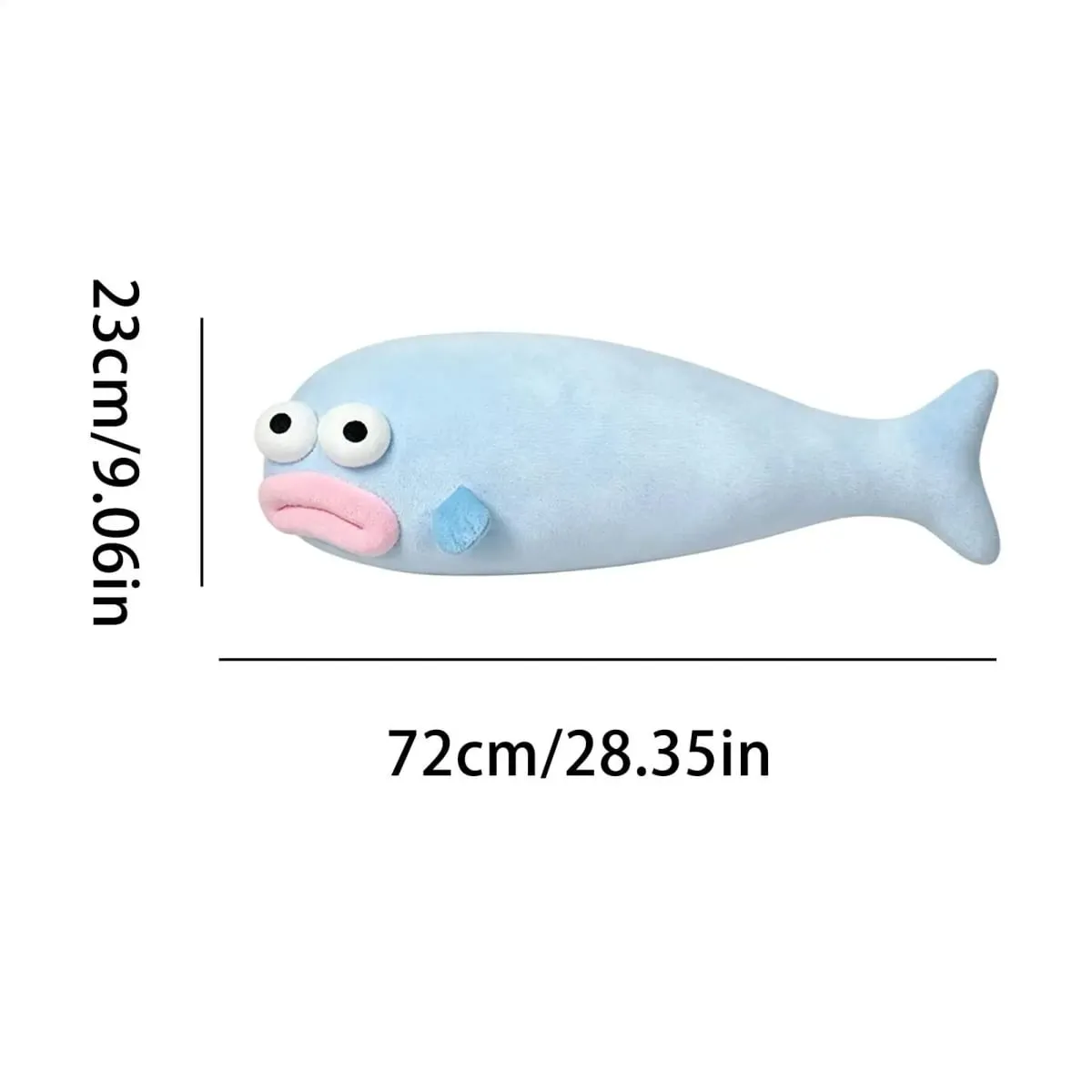 Cute Fish Plush Toy soft Stuffed Kawaii Fat Fish Doll Plushies Cooling Breathable Cool Down Bed Pillow Cushion Birthday Gifts