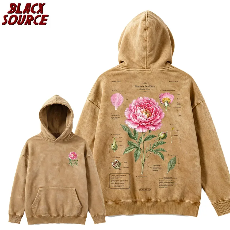 T412 American Rose Letter Print Hoodie, Men's Casual Pullover Sweatshirt, Breathable Urban Streetwear, Trendy Daily Wear
