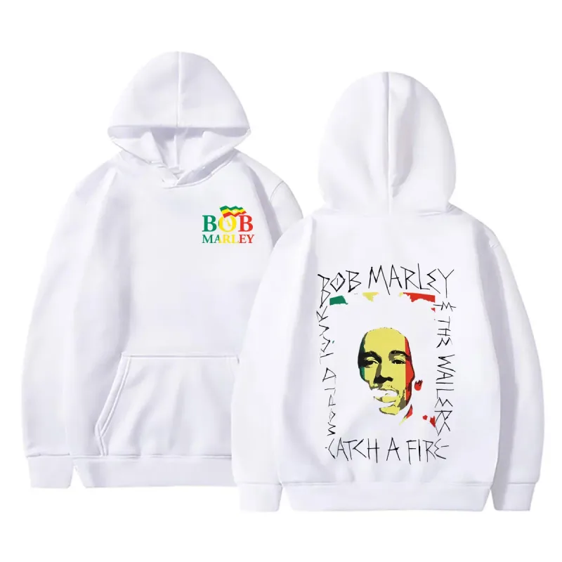 Reggae Bob Marley visage graphique sweat à capuche attraper un feu Album Merch pull à capuche pour hommes femmes décontracté Vintage surdimensionné sweat
