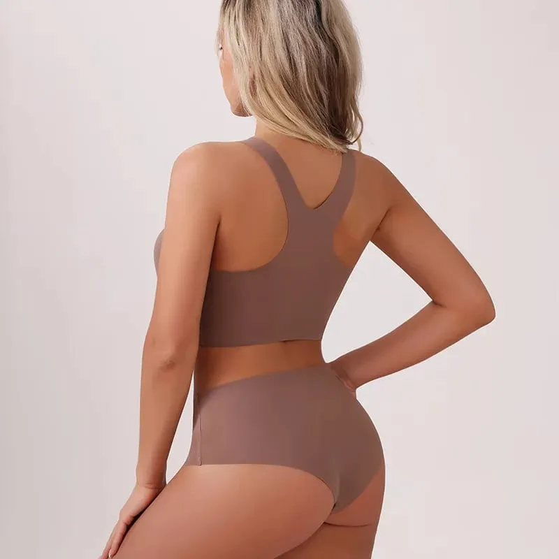 Women's Seamless Bra and Panty Set Racerback Smooth Everyday Lingerie 2026