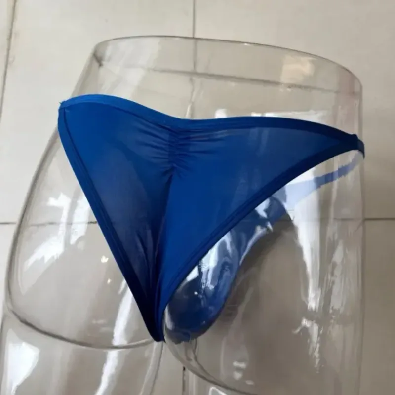 Pánská ledová hedvábná tanga kalhotky velikosti US Sexy G-String prodyšné bezešvé tričko se zády Sportovní fitness spodní prádlo Velké velikosti — image 6
