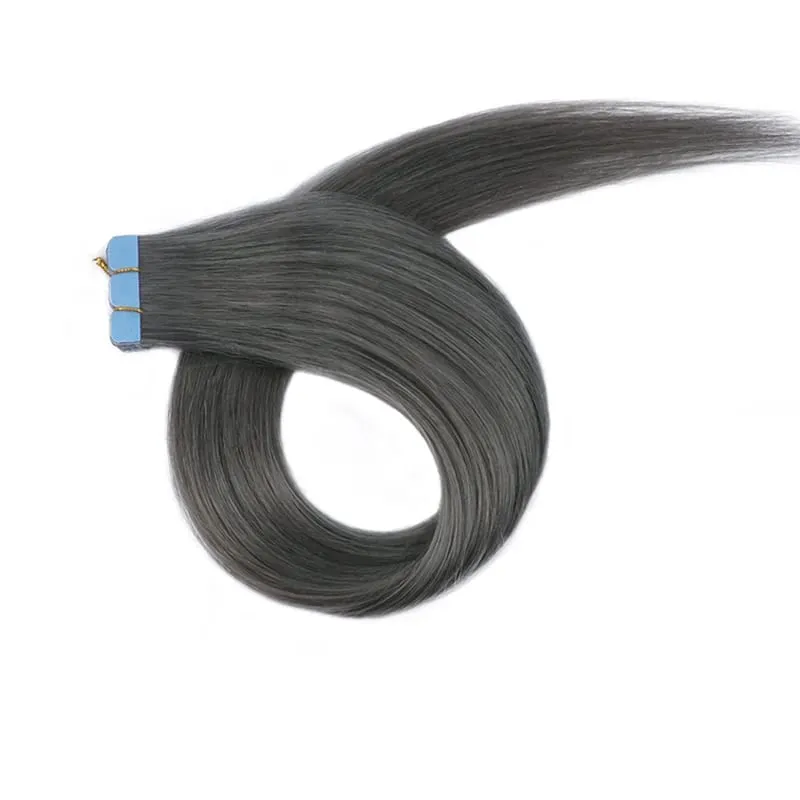 Mini Tape In Hair Extensions Human Hair Colored Skin Weft Machine-Remy Natural Tape in Extensions Purple 10pcs/pack 12-20 inch