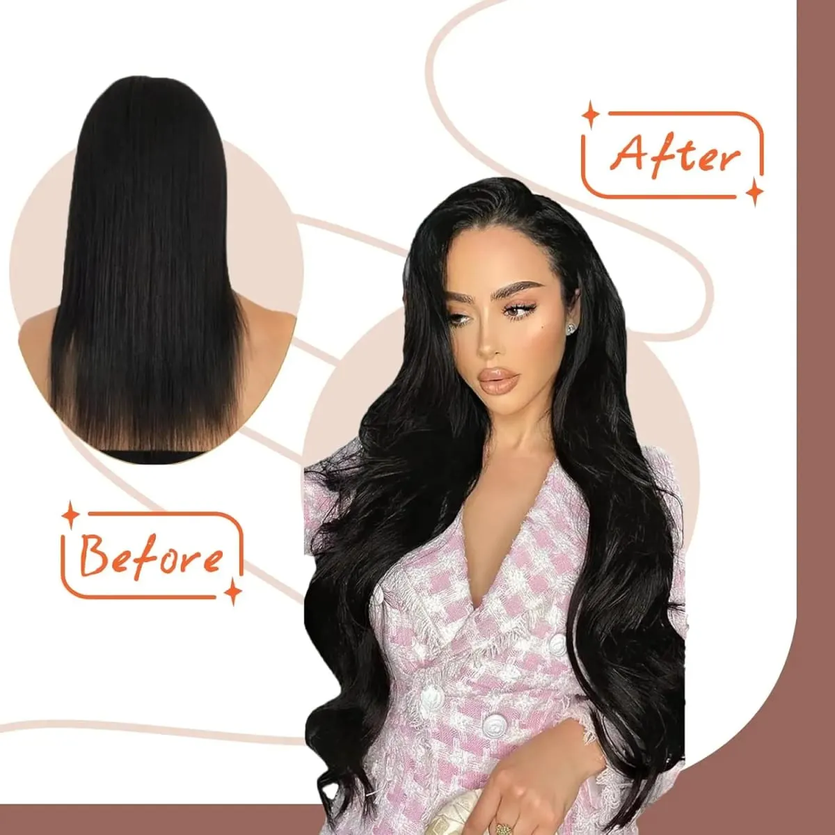 Tape in Hair Extensions Human Hair Seamless Tape in Hair Extensions Invisible Tape ins Virgin Remy Human Hair 50g/pack