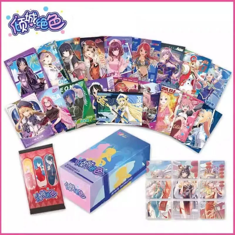 Exceedingly Beautiful Women Goddess Cards Anime Premium Spicy HOLO Booster Thick Exquisite Metal Card Games Toys Gift