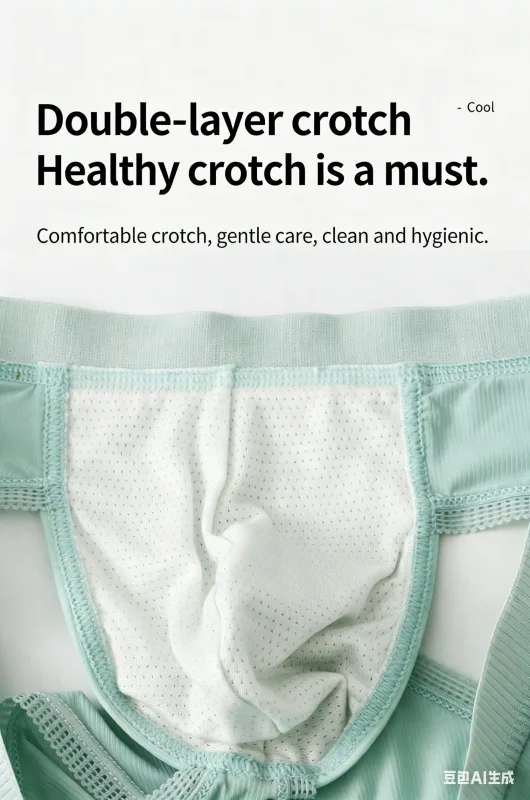 Men's Ice Silk Seamless Briefs Ultra-Thin Breathable Underwear with Sexy U Convex Pouch Mid-Waist Comfortable Summer Shorts