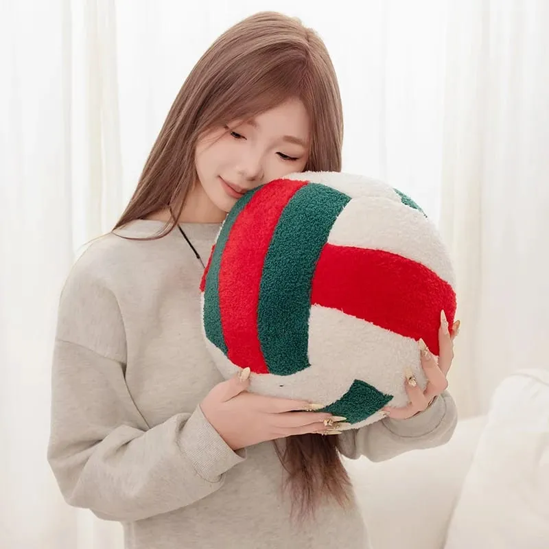 20/24cm Volleyball Sport Ball Plush Pillow Stuffed Interactive Indoor Home Game Prop Plushie Decor Gift