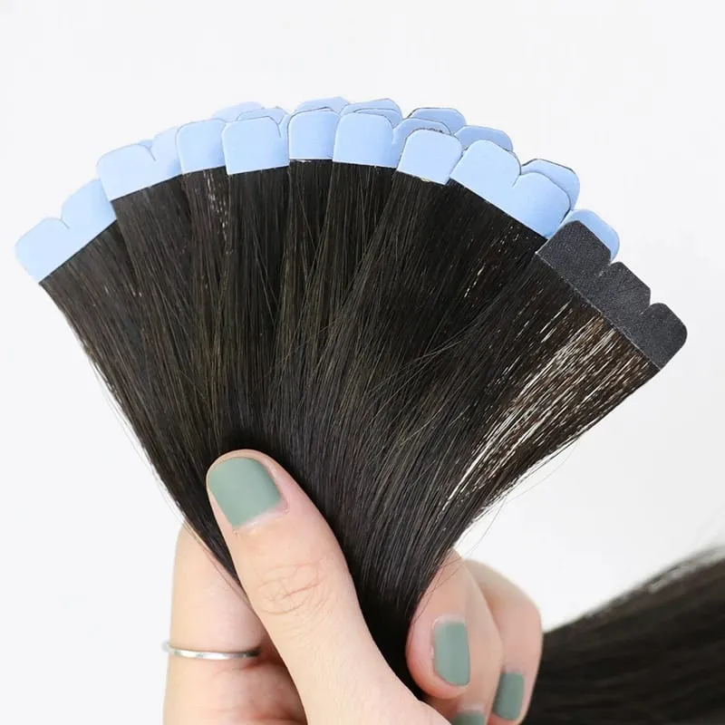 Blonde Mini Tape in Hair Extensions Human Hair Natural Tape in Extentions 3x0.8cm Invisible Tape 10pcs/pack For Side Hair