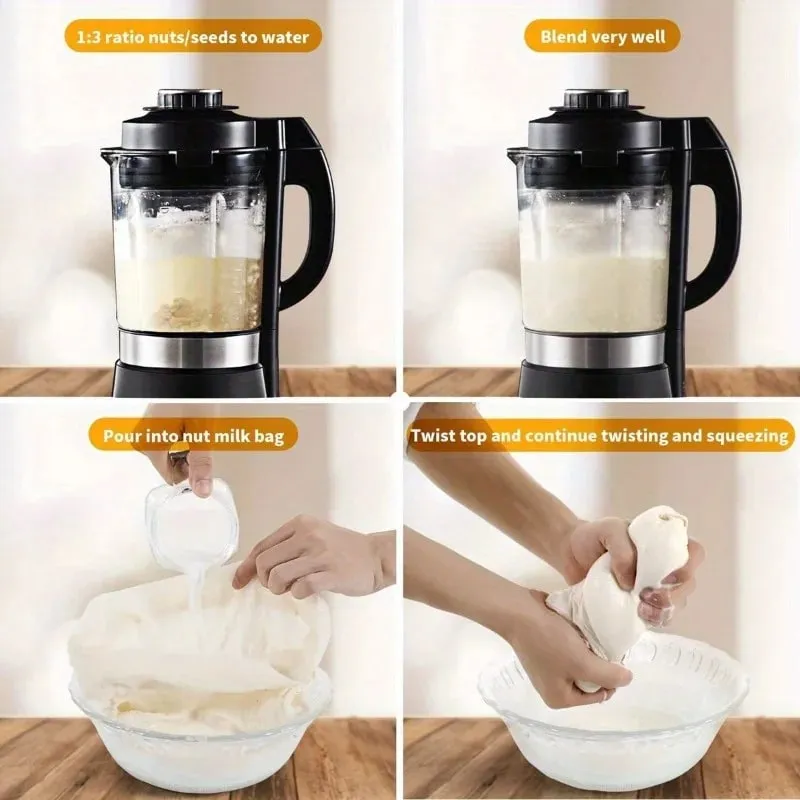1/3Pcs Reusable Cheesecloth Bags For Straining Coffee Filter Strainers Mesh Pouch Squeezable Natural Straining Nut Milk Fi