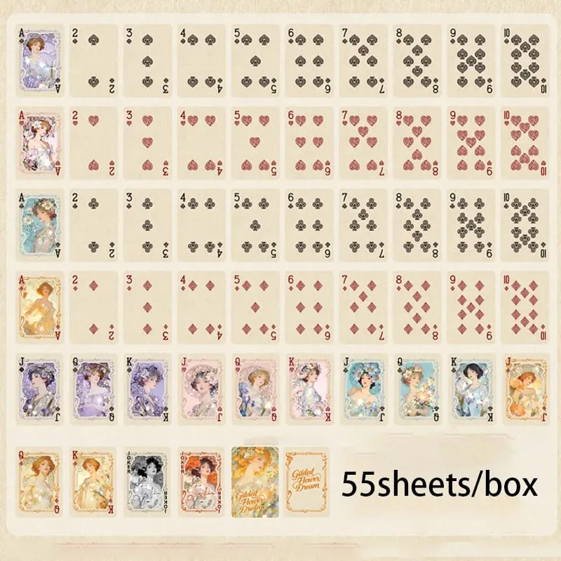 PokerMr. Paper Retro Printed Poker Set 54 Cards/Box Vintage Japanese Beauty Printed Poker Special Board Card Game for Friends