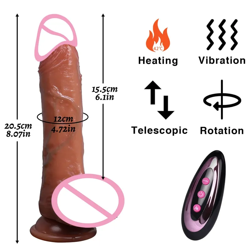 Long Dildo Vibrators for Women Heating Telescopic Machine Sex Toys Super Big Dick Large Realistic Penis Huge Dildos Vibrator — image 11