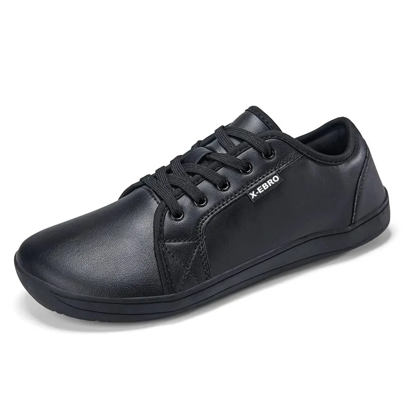 Oiaano Wide Toe Men Minimalist Shoes Comfortable Sneakers Leather Casual Shoes Black Slip On Leisure Loafers Drive Office