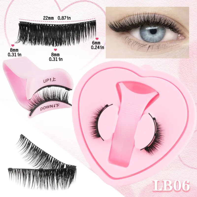 Magnetic Eyelashes Kit Natural 3D Mink Lashes Thick Fluffy False Lashes No Glue Needed Fake Eyelash Makeup Faux Cils