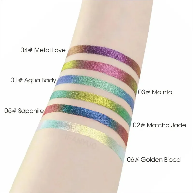 Shiny Chameleon Liquid Eyeliner Metallic Glitter Eyeshadow Multicolor Eye Liner Pearlescent Polarized Aurora Eye Pigment Makeup