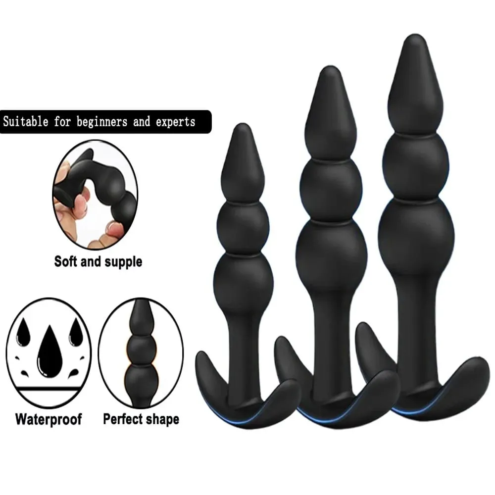 Silicone Dildo Anal Plugs Butt Plug Stopper Dilator Prostate Massager Vaginal Stimulator Adult Sex Toys for Men/Women Trainer
