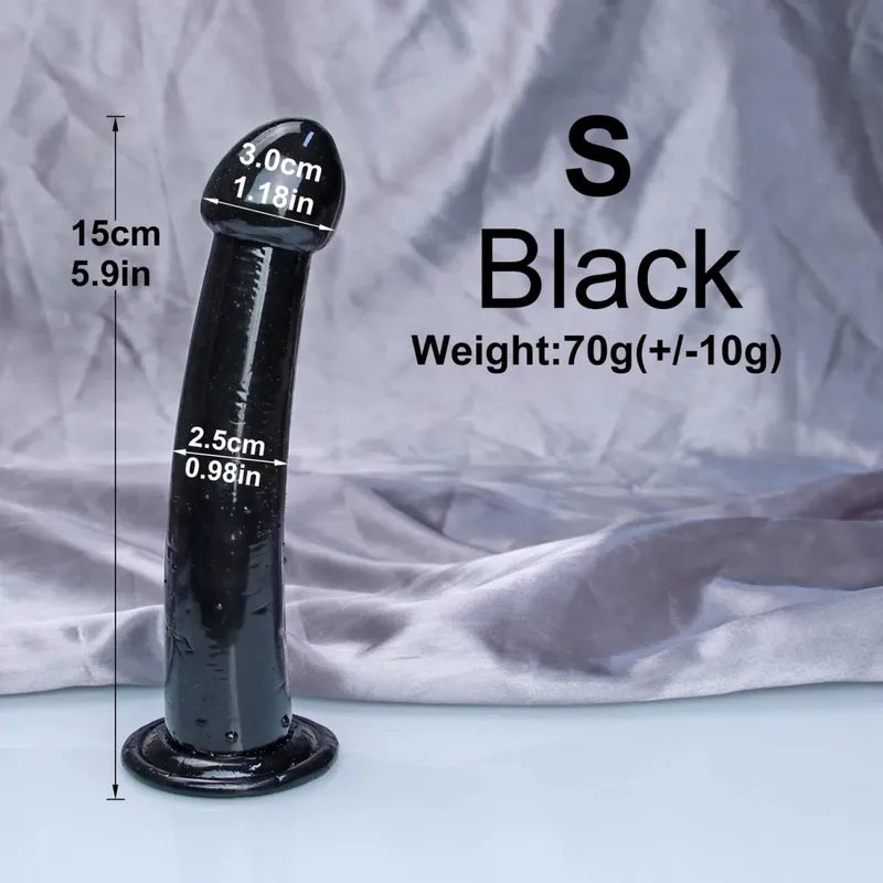 Barato TPE transparente Anal Plug Jelly consolador 4 tamaños ventosa pene masturbación vaginal suave pene pequeño mujeres hombre juguetes sexuales — image 15