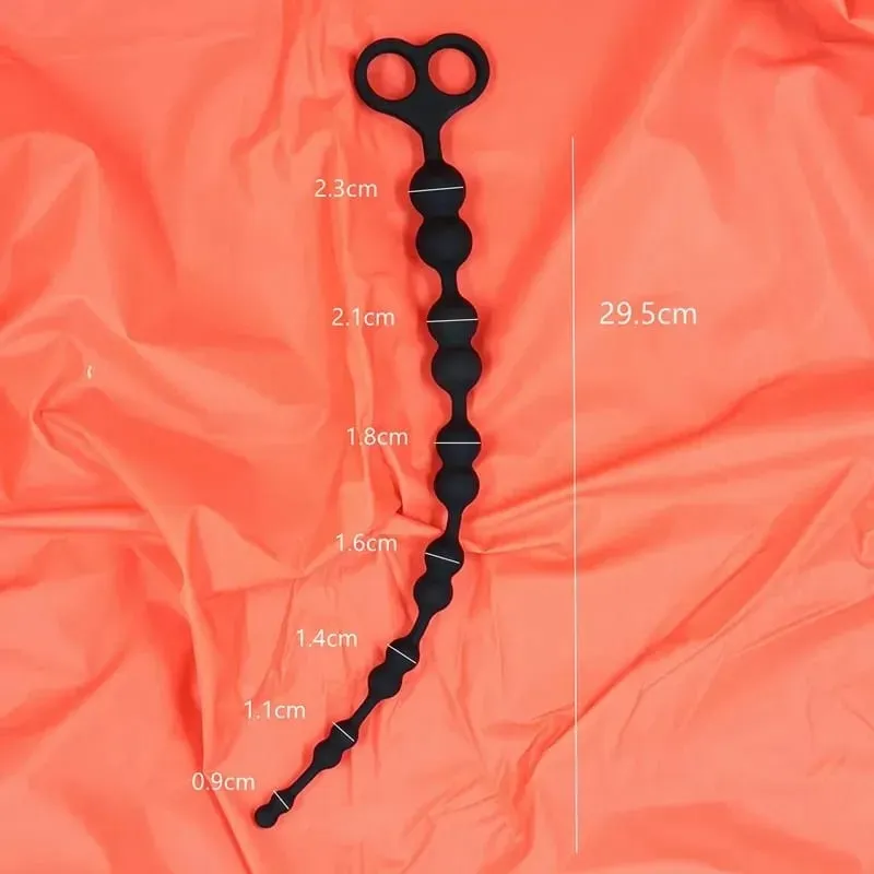 Large Anal Plug for Men & Women Multi-Size Silicone Anal Beads Trainer Kinky Adult Sex Toys for Beginners
